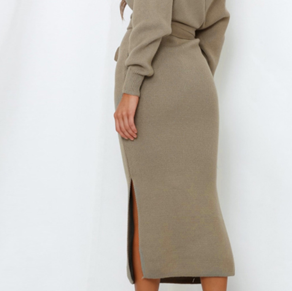 Grace Sweater Dress - Tan - Picture 8 of 8